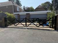 Five-bar 'wooden-style' steel gates - project portfolio 7